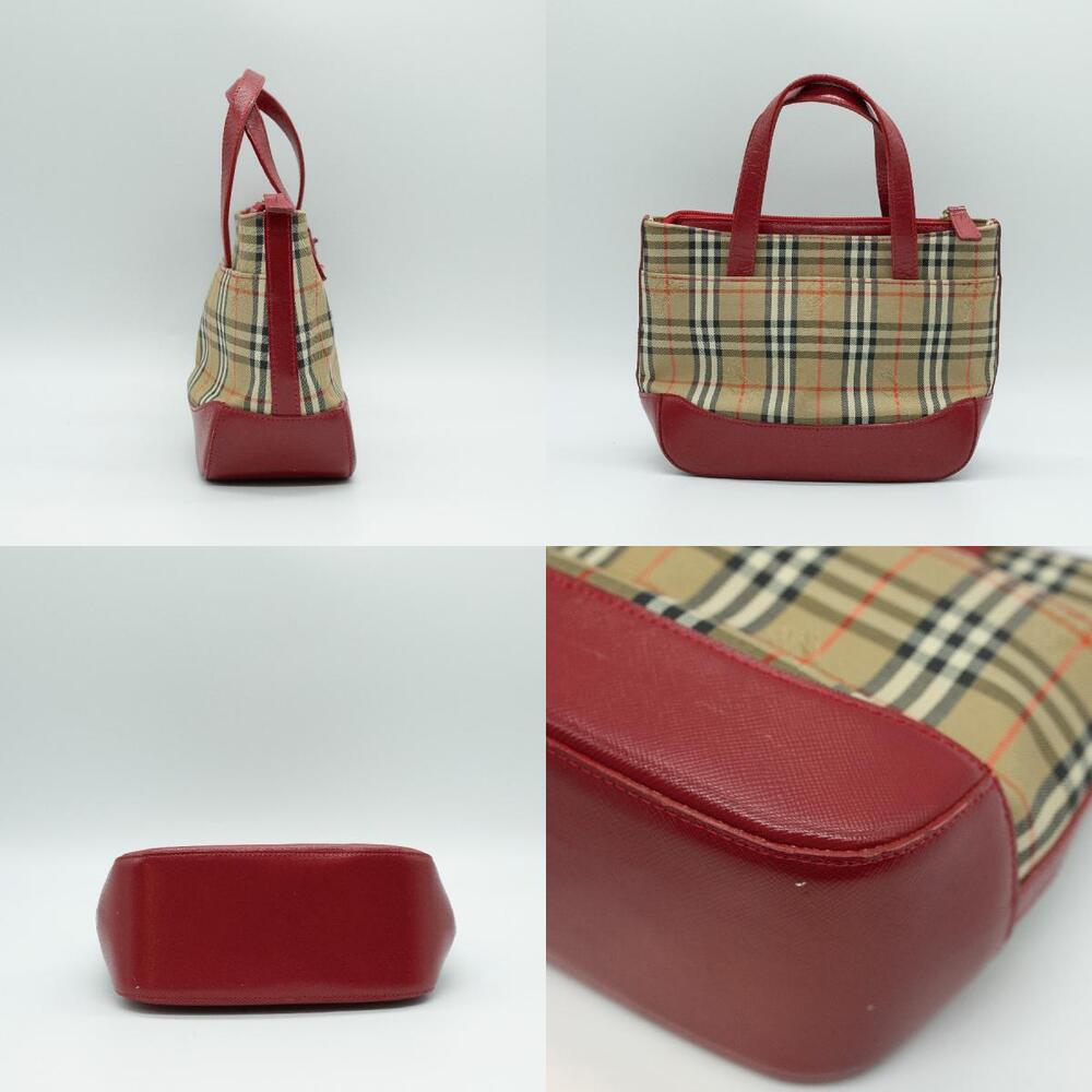 Burberry Nova Check Leather Handbag Brown Gold - Picture 3 of 4